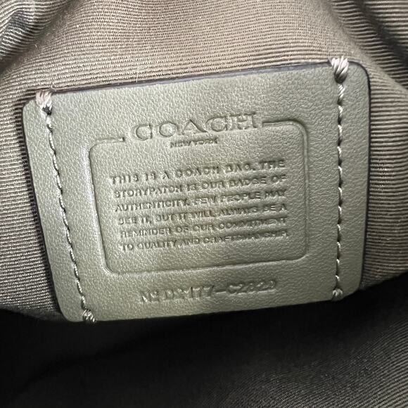 Coach Dempsey Shoulder Bag Patch Logo Olive Green - Picture 11 of 13